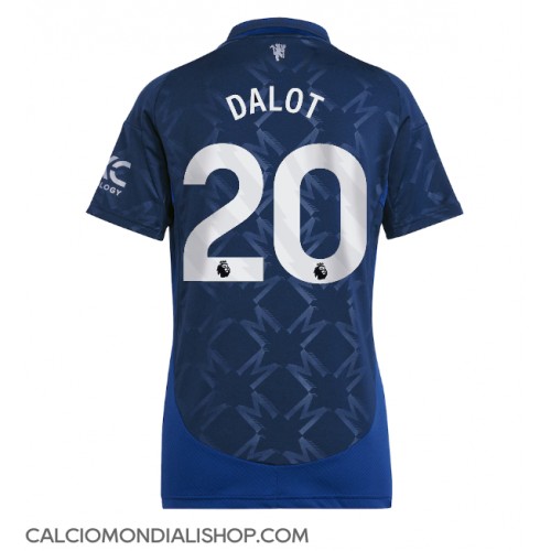 Maglie da calcio Manchester United Diogo Dalot #20 Seconda Maglia Femminile 2024-25 Manica Corta